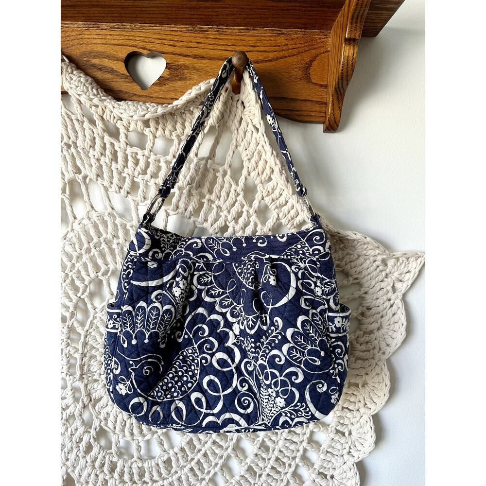 Vera Bradley Twirly Birds Navy 2010 Shoulder Bag